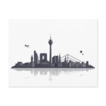 Düsseldorf Skyline - Postkarte / Grußkarte