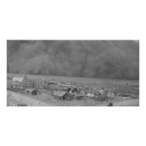 Dust Storm in Approching Rolla Kansas in 1935