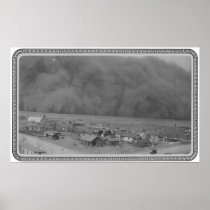 Dust Storm in Approching Rolla Kansas in 1935