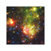 Dusty death of a massive star stretched canvas print