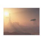 Dusty Landing on Mars Colony Postcards