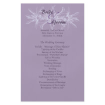Dusty Purple Floral Wedding Program