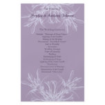 Dusty Purple Floral Wedding Program