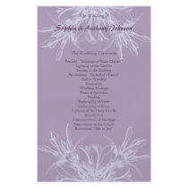 Dusty Purple Floral Wedding Program