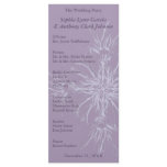 Dusty Purple Floral Wedding Program rack cards