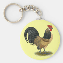 Dutch Bantam:  Blue Quail Rooster Key Chains
