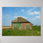 Dutch Barn in Friesland, Holland posters