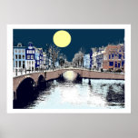 Dutch Bridge Full Moon Poster