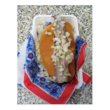 Dutch Broodje Raw Herring with Onions Post Card