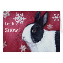 Dutch Bunny Christmas Card