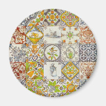 Dutch Ceramic Tiles Refrigerator Magnet