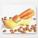Dutch clog with carrots and ginger nuts mousepads
