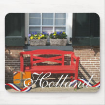 Dutch Flower House Holland Text Souvenir Mousepad