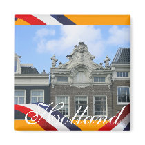 Dutch Gables Orange Fridge Magnet