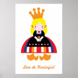 Dutch girl on Queen's Day posters