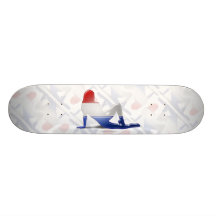 Dutch Girl Silhouette Flag Skate Deck