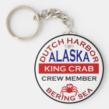 Dutch Harbour Alaskan King Crab Crew Member Keychain
