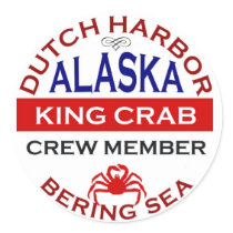 Dutch Harbour Alaskan King Crab Crew Member Stickers