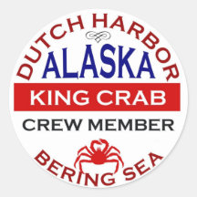 Dutch Harbour Alaskan King Crab Crew Member Stickers