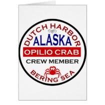 Dutch Harbour Opilio Crab Crew Member Greeting Card