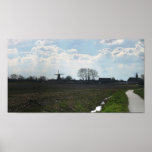 Dutch Landscape Silhouette Photo Poster Art posters