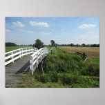 Dutch Nature Polder Canal Bridge Photo Poster Art posters