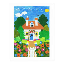 Dutch New Address Announcement Postcard