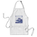 Dutch traditional blue tile aprons