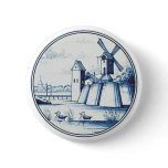 Dutch traditional blue tile buttons