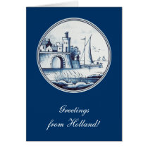 Dutch traditional blue tile greeting cards