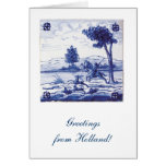 Dutch traditional blue tile cards