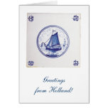 Dutch traditional blue tile cards