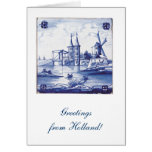 Dutch traditional blue tile cards