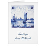 Dutch traditional blue tile cards