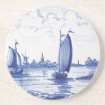 Dutch traditional blue tile coasters