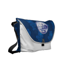 Dutch traditional blue tile courier bags