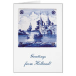 Dutch traditional blue tile greeting cards