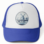 Dutch traditional blue tile hats