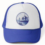 Dutch traditional blue tile hats