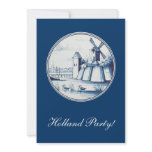 Dutch traditional blue tile invitations