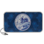 Dutch traditional blue tile iPod speakers