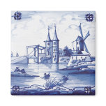 Dutch traditional blue tile magnets