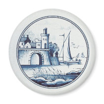Dutch traditional blue tile magnet