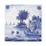 Dutch traditional blue tile magnets