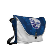 Dutch traditional blue tile messenger bags