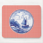 Dutch traditional blue tile mousepads