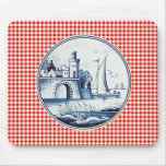 Dutch traditional blue tile mousepads