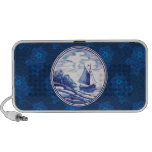Dutch traditional blue tile portable speakers