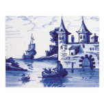 Dutch traditional blue tile post cards