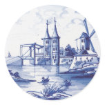 Dutch traditional blue tile stickers